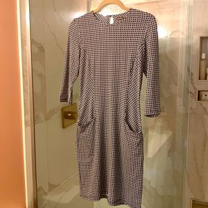 J McLaughlin Catalyst dress in black Catalina fabric.